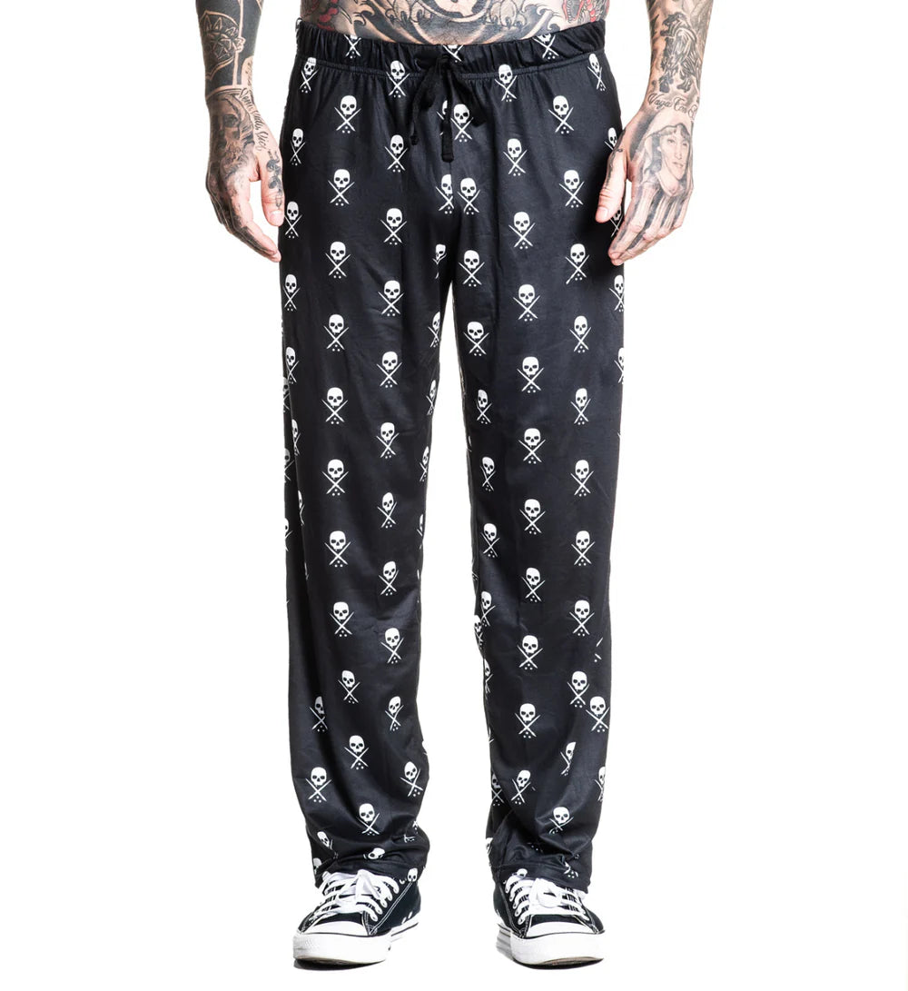 BADGE PAJAMA PANT - BLACK