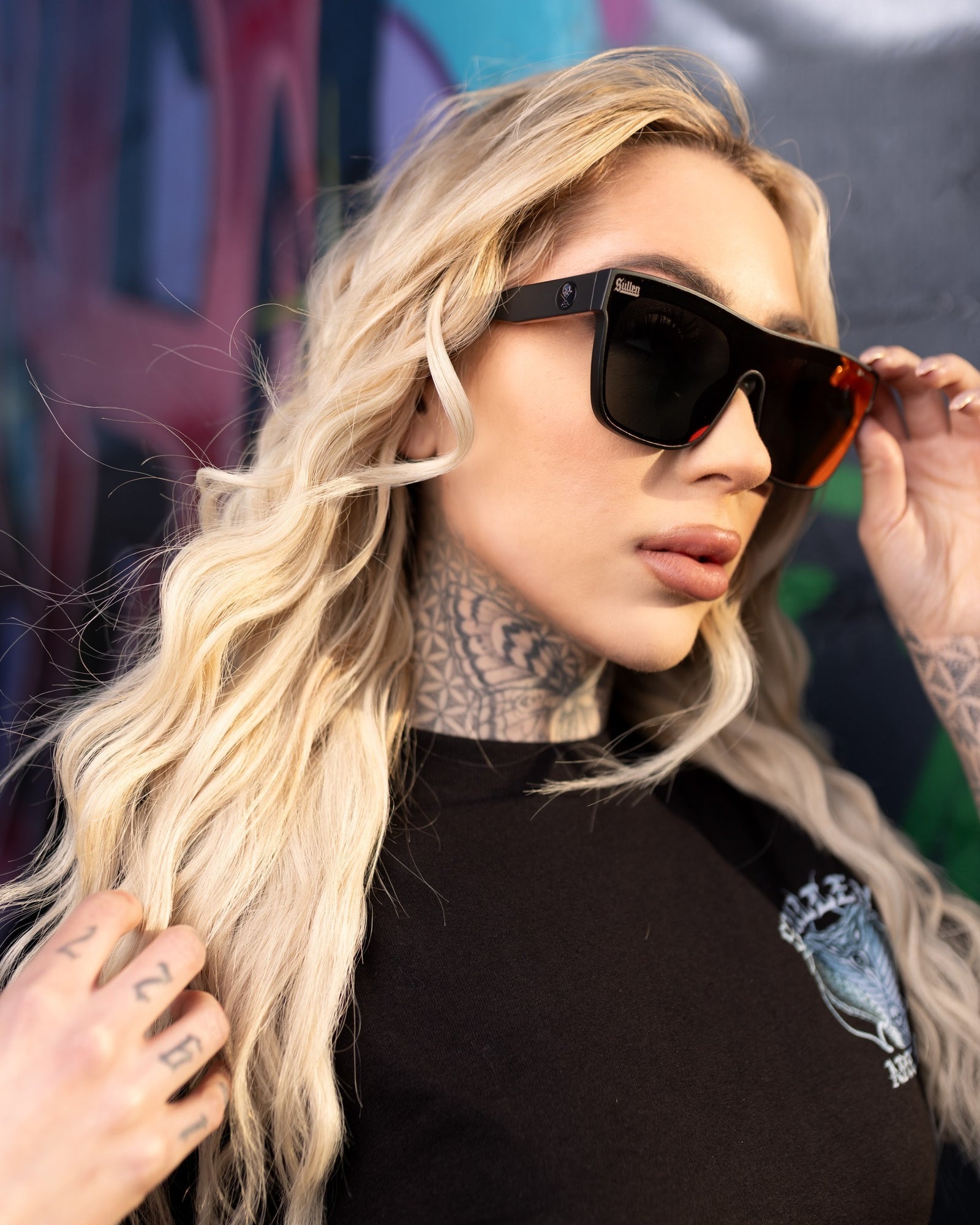 CHOLOHAFLYS GLASSES MATTE BLACK/RED