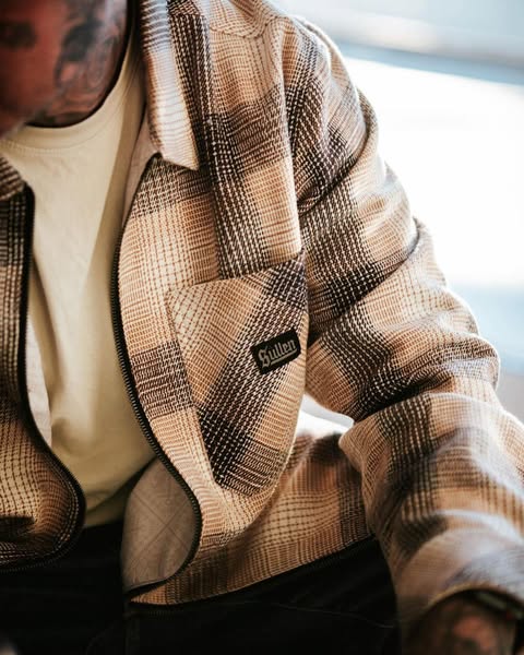 BLOOD IN ZIP FLANNEL JACKET