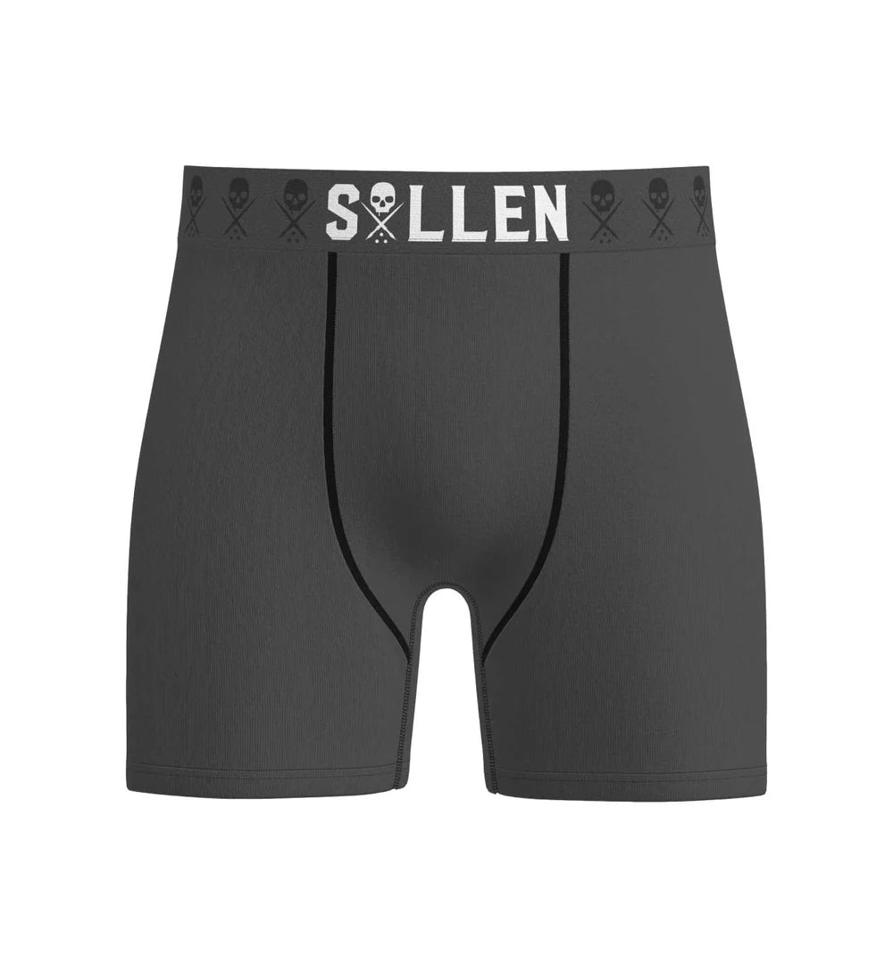 SOLID LUXE BOXERS - DARK GREY