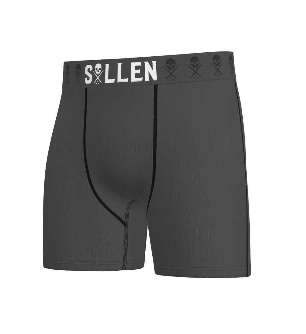 SOLID LUXE BOXERS - DARK GREY