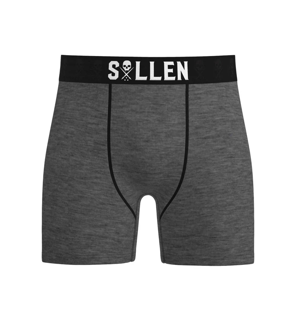 SOLID LUXE BOXERS - DARK HEATHER GREY