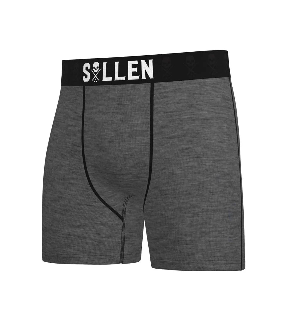 SOLID LUXE BOXERS - DARK HEATHER GREY
