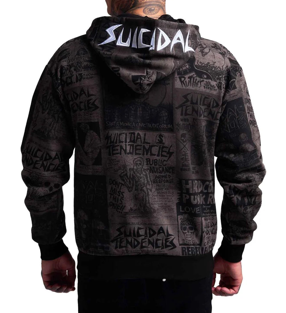 SULLEN X ST POSTED ZIP UP GREY