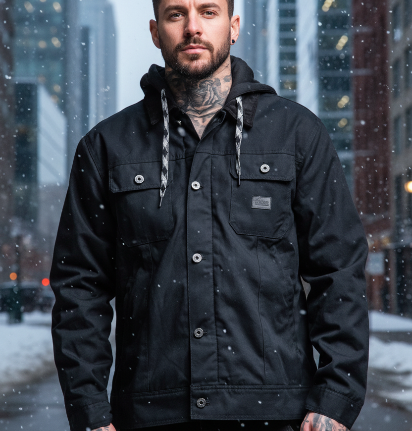 SURVIVALIST DUCK CANVAS JACKET BLACK