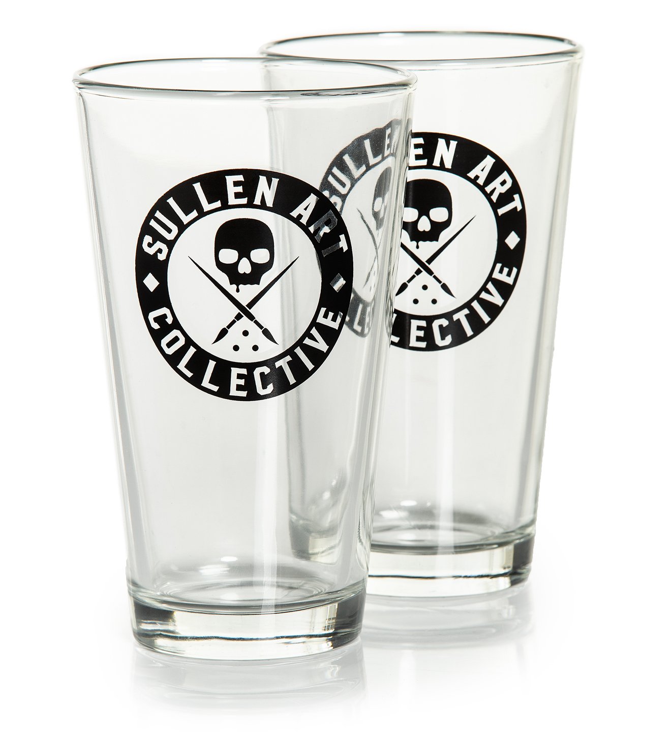 BADGE BEER GLASS SET OF 2
