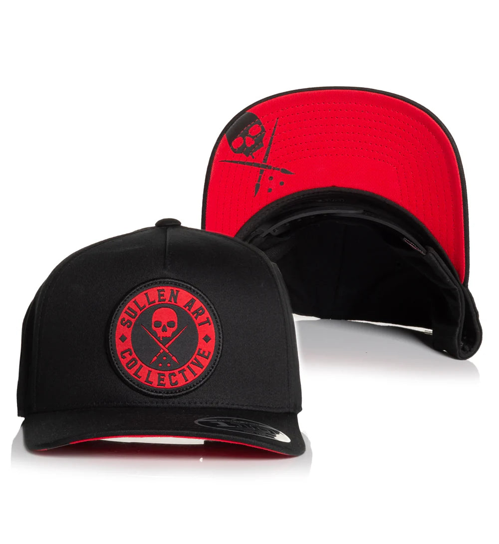 BOH CURVED SNAPBACK - BLACK/RED