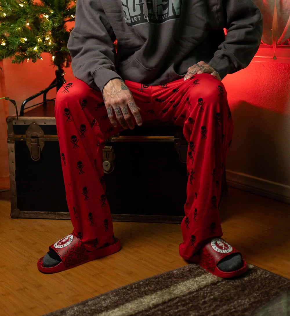 BADGE PAJAMA PANT - RED