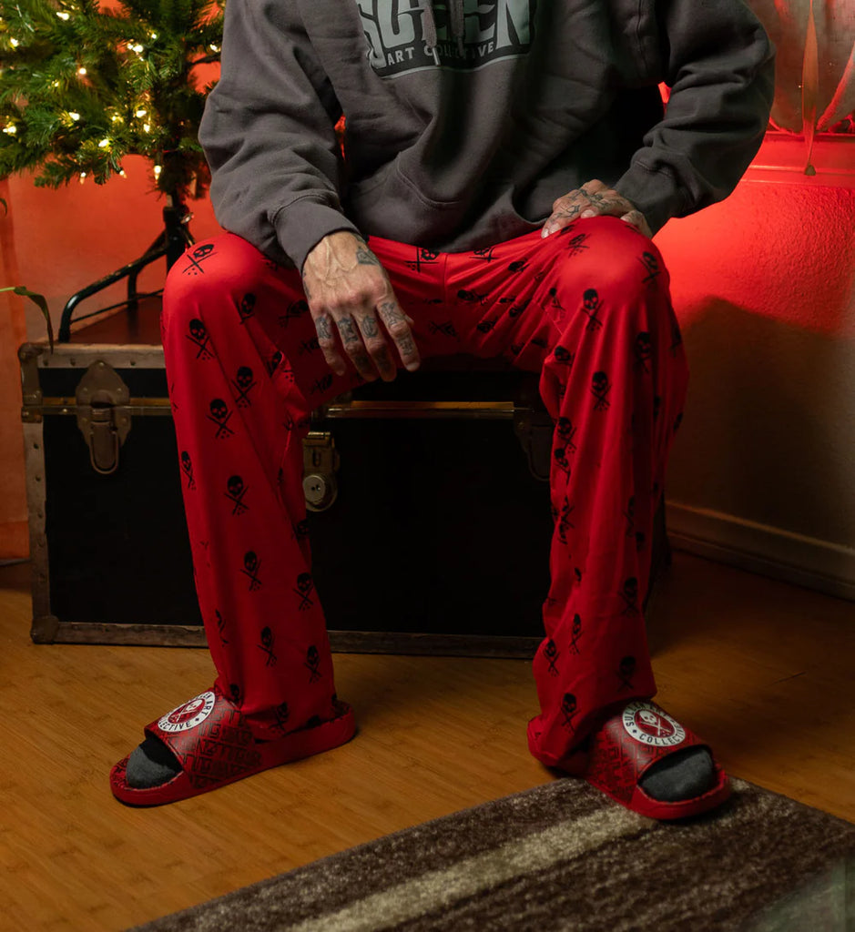 BADGE PAJAMA PANT - RED