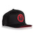 BOH CURVED SNAPBACK - BLACK/RED