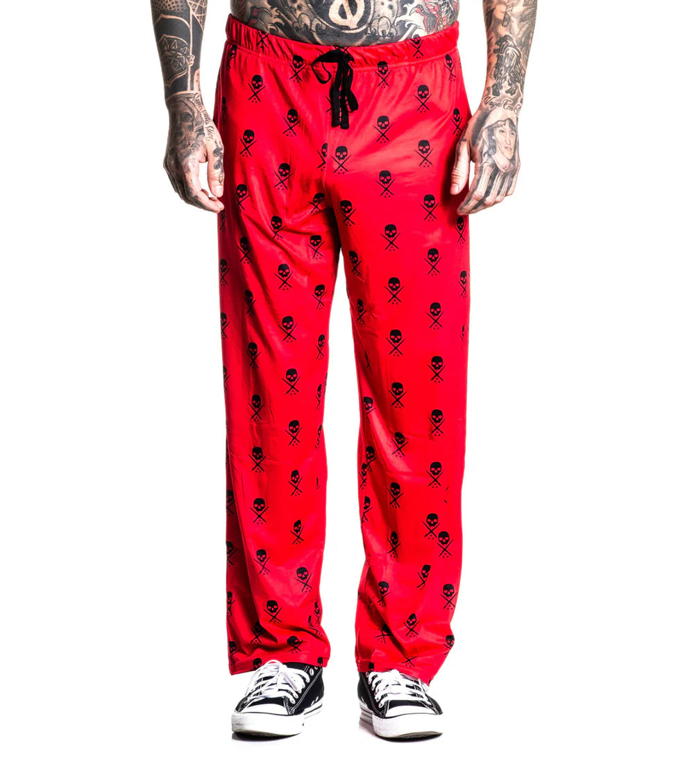 BADGE PAJAMA PANT - RED