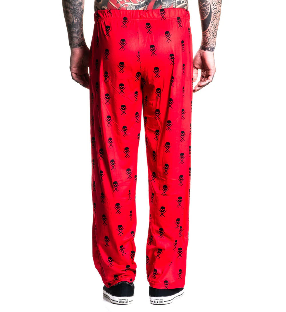 BADGE PAJAMA PANT - RED