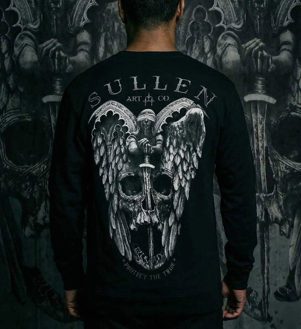 WINGED JUSTICE FRENCH TERRY LONG SLEEVE TEE