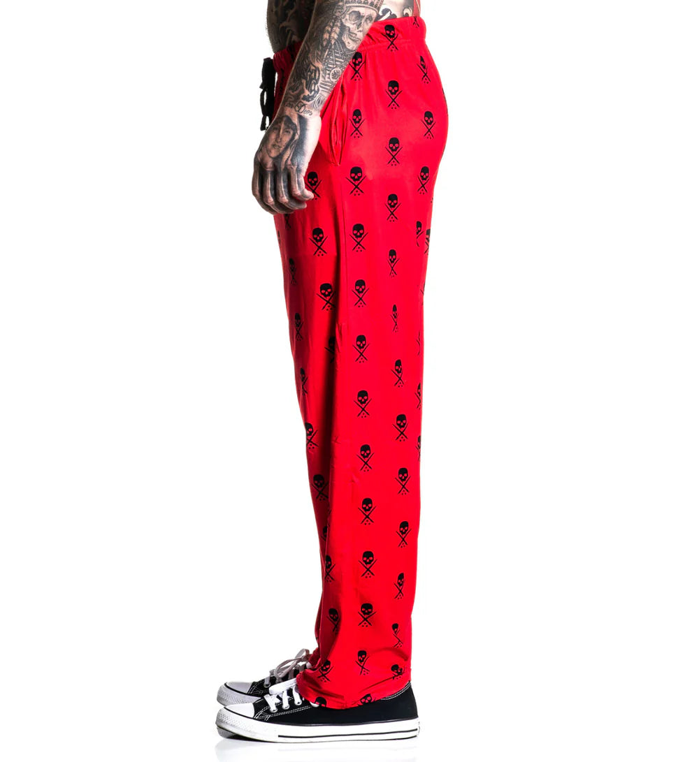 BADGE PAJAMA PANT - RED