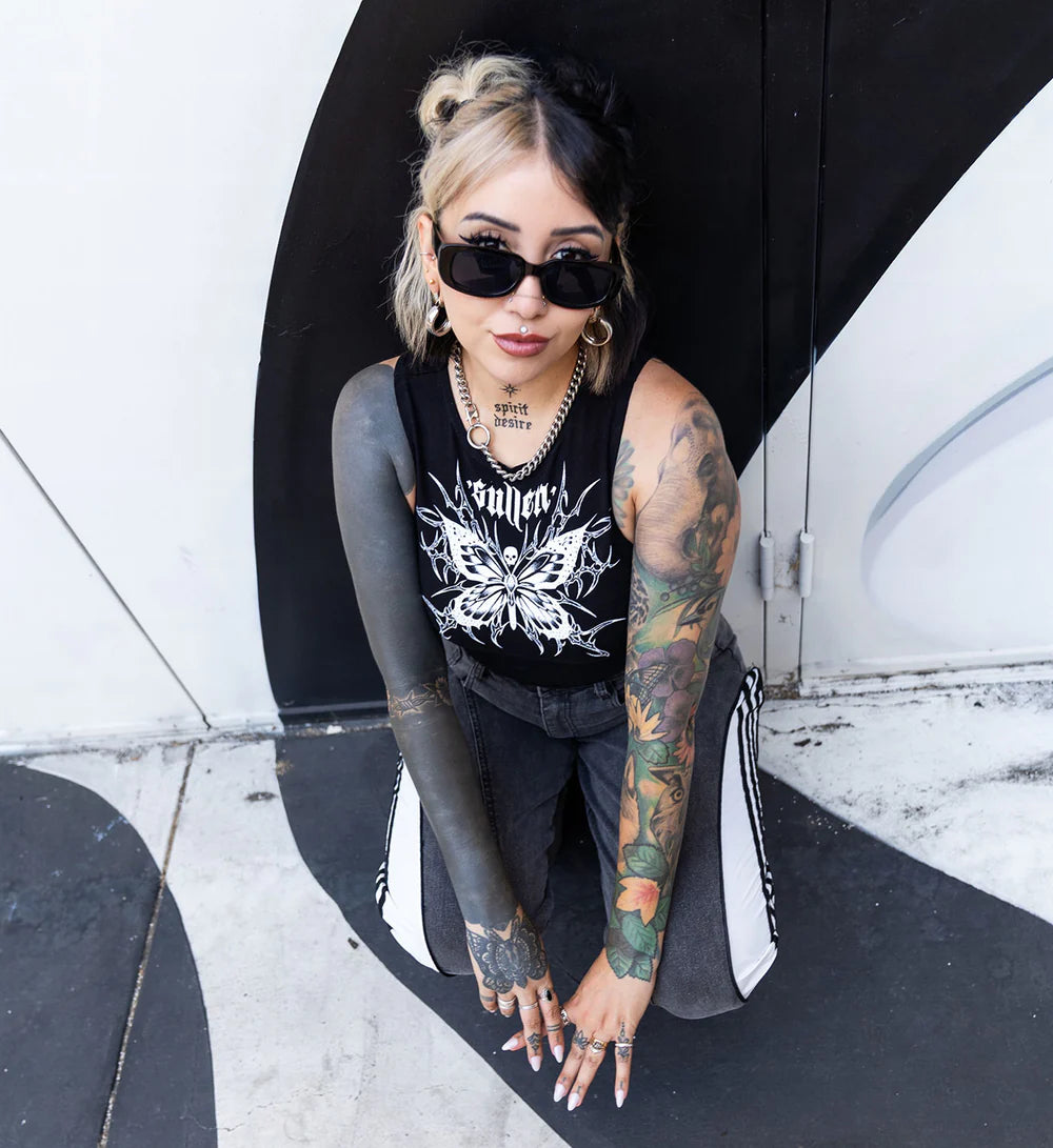 HEXWING CROP - BLACK