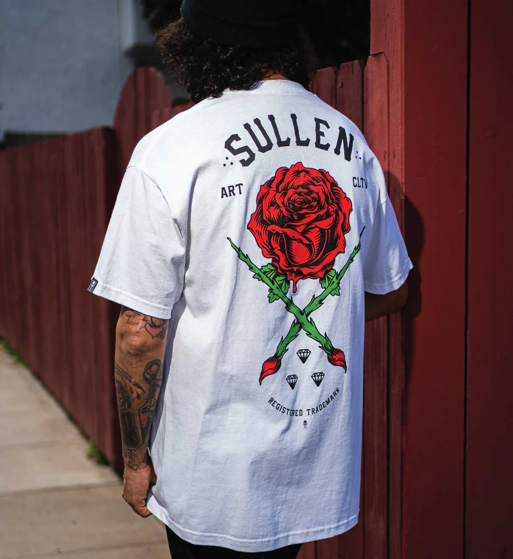 ROSE BADGE WHITE STANDARD TEE