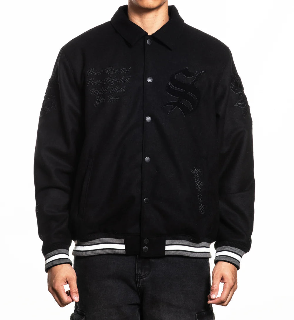 Chaqueta Sullen - ART SCHOLAR VARSITY JACKET - Black Crown Chaqueta Sullen - ART SCHOLAR VARSITY JACKET - Black Crown