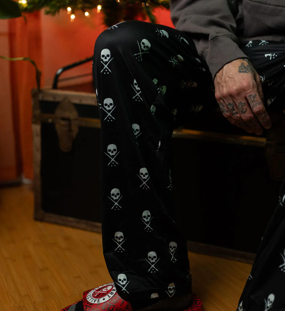 BADGE PAJAMA PANT - BLACK