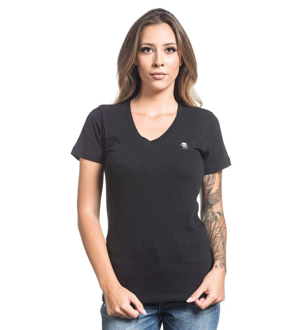 WOMENS ISSUE V-NECK BLACK