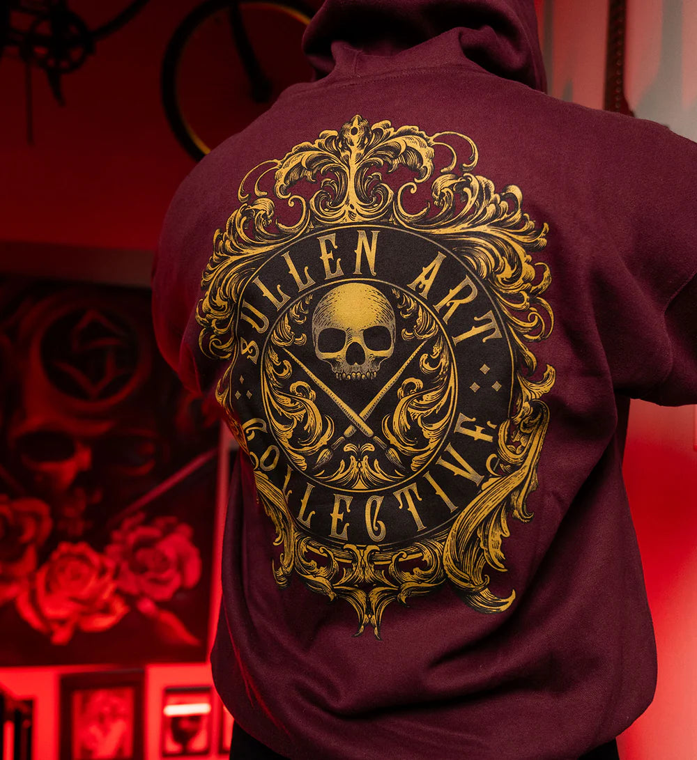 FILIGREE BADGE ZIP HOOD