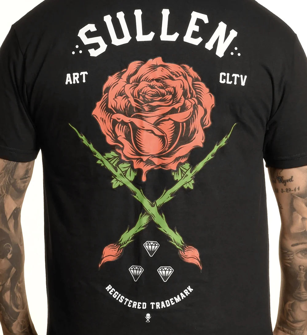 ROSE BADGE BLACK STANDARD TEE