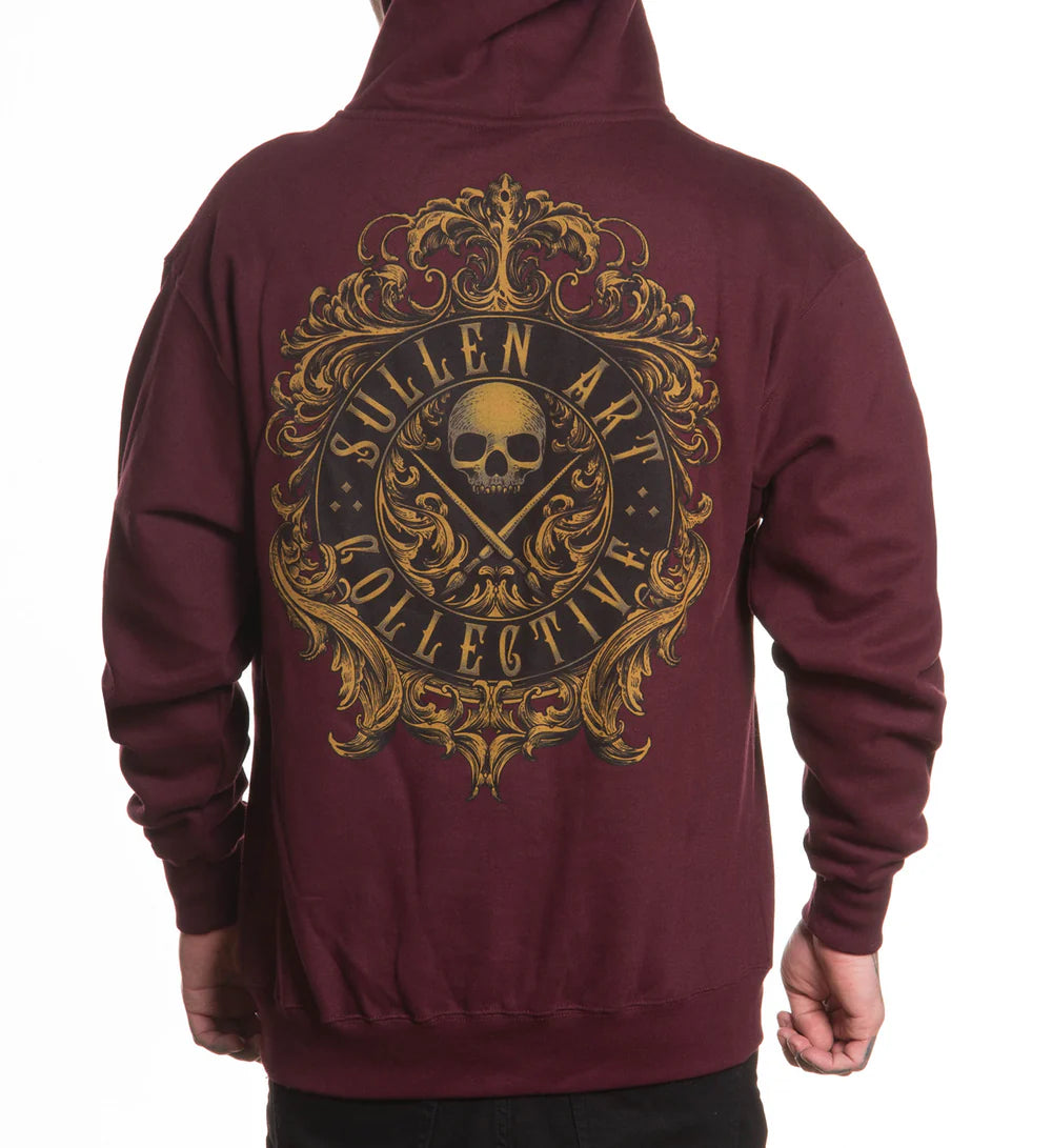FILIGREE BADGE ZIP HOOD