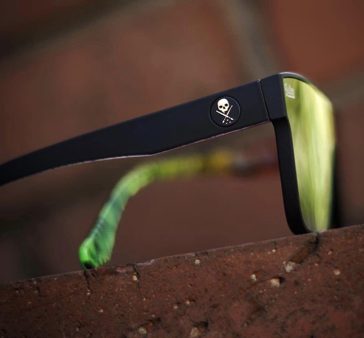 CHOLOHAFLYS GLASSES MATTE BLACK/GREEN