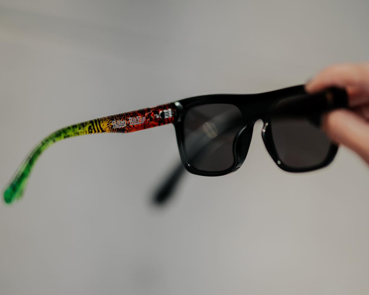 CHOLOHAFLYS GLASSES MATTE BLACK/GREEN