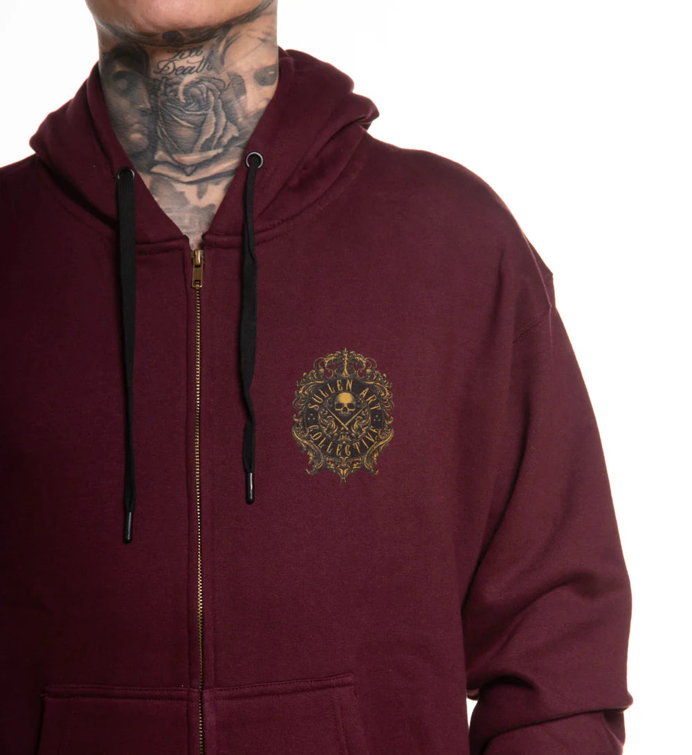 FILIGREE BADGE ZIP HOOD