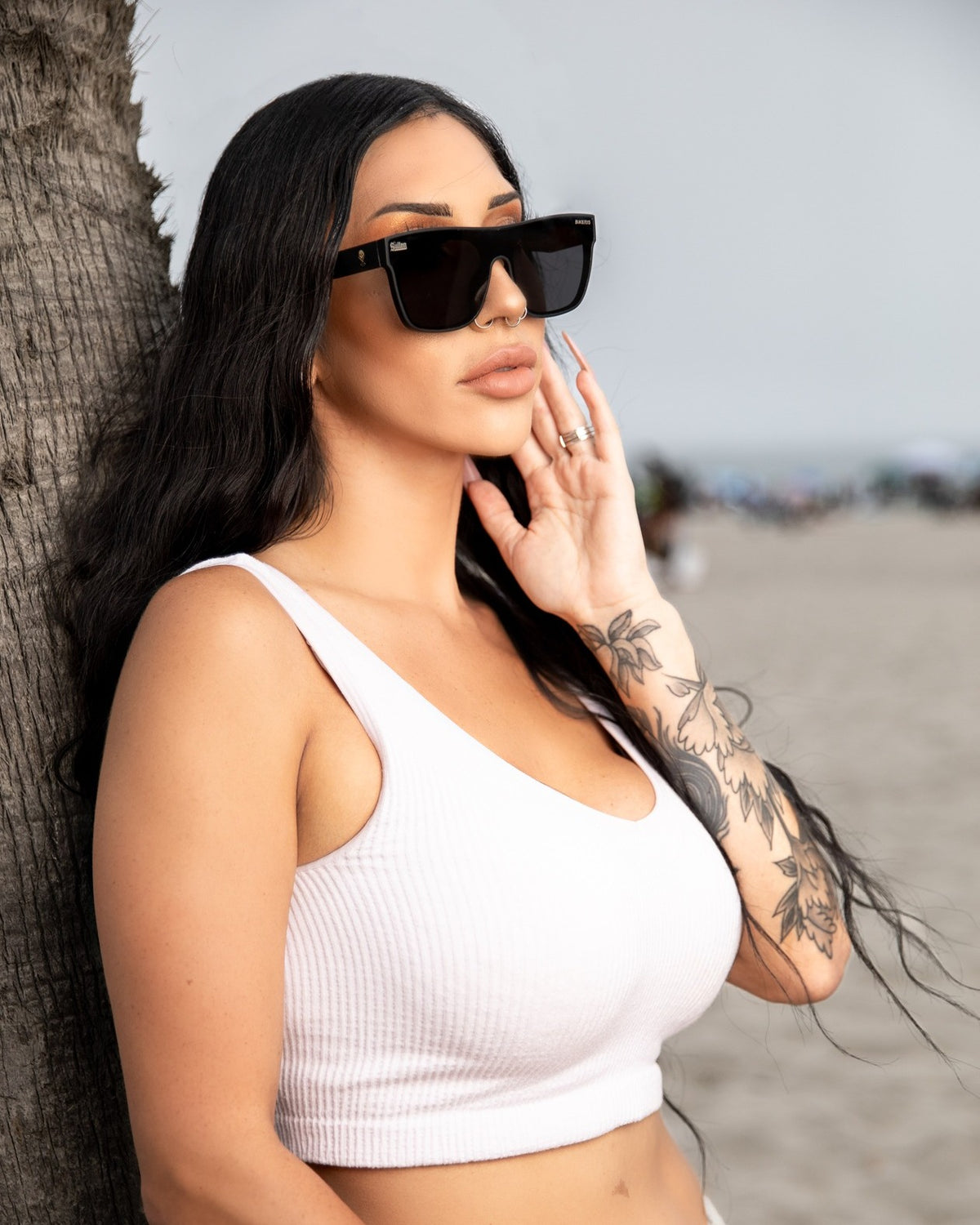 CHOLOHAFLYS GLASSES SHINY BLACK/SMOKE