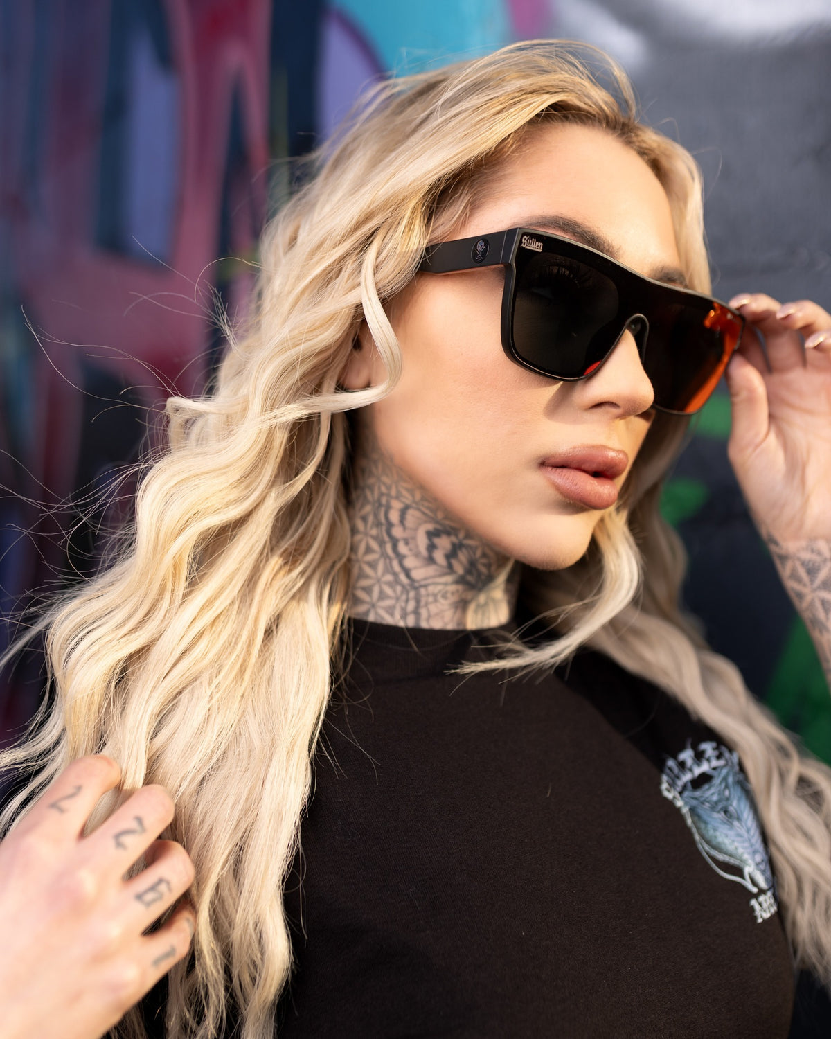 CHOLOHAFLYS GLASSES MATTE BLACK/RED