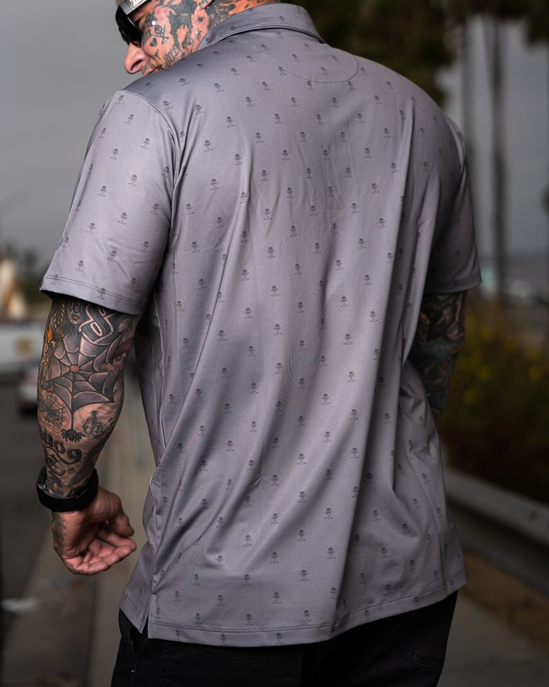 GOLF BADGE POLO GREY