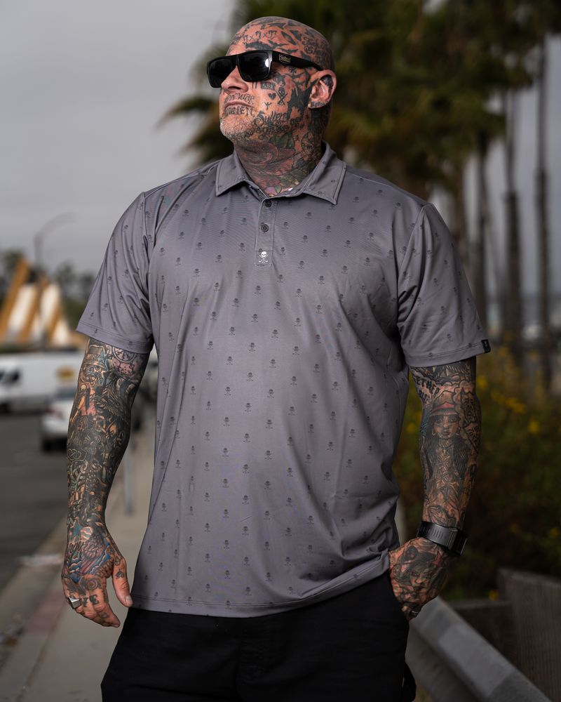 GOLF BADGE POLO GREY