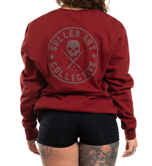 EVER CREW FLEECE MERLOT