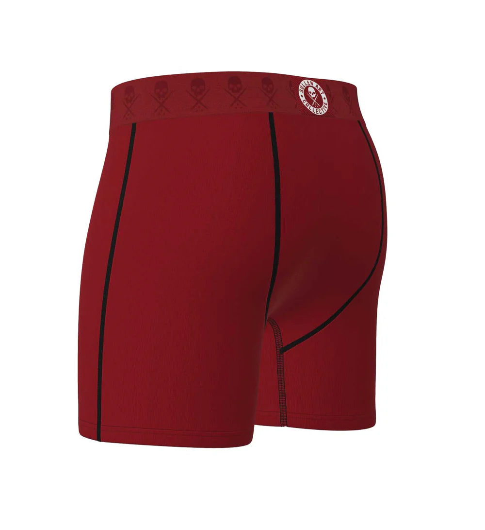 SOLID LUXE BOXERS - DARK RED