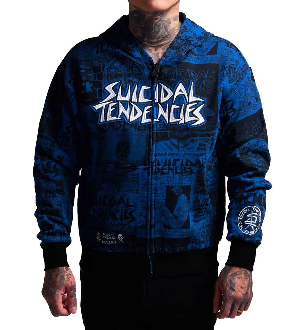 SULLEN X ST POSTED ZIP UP BLUE