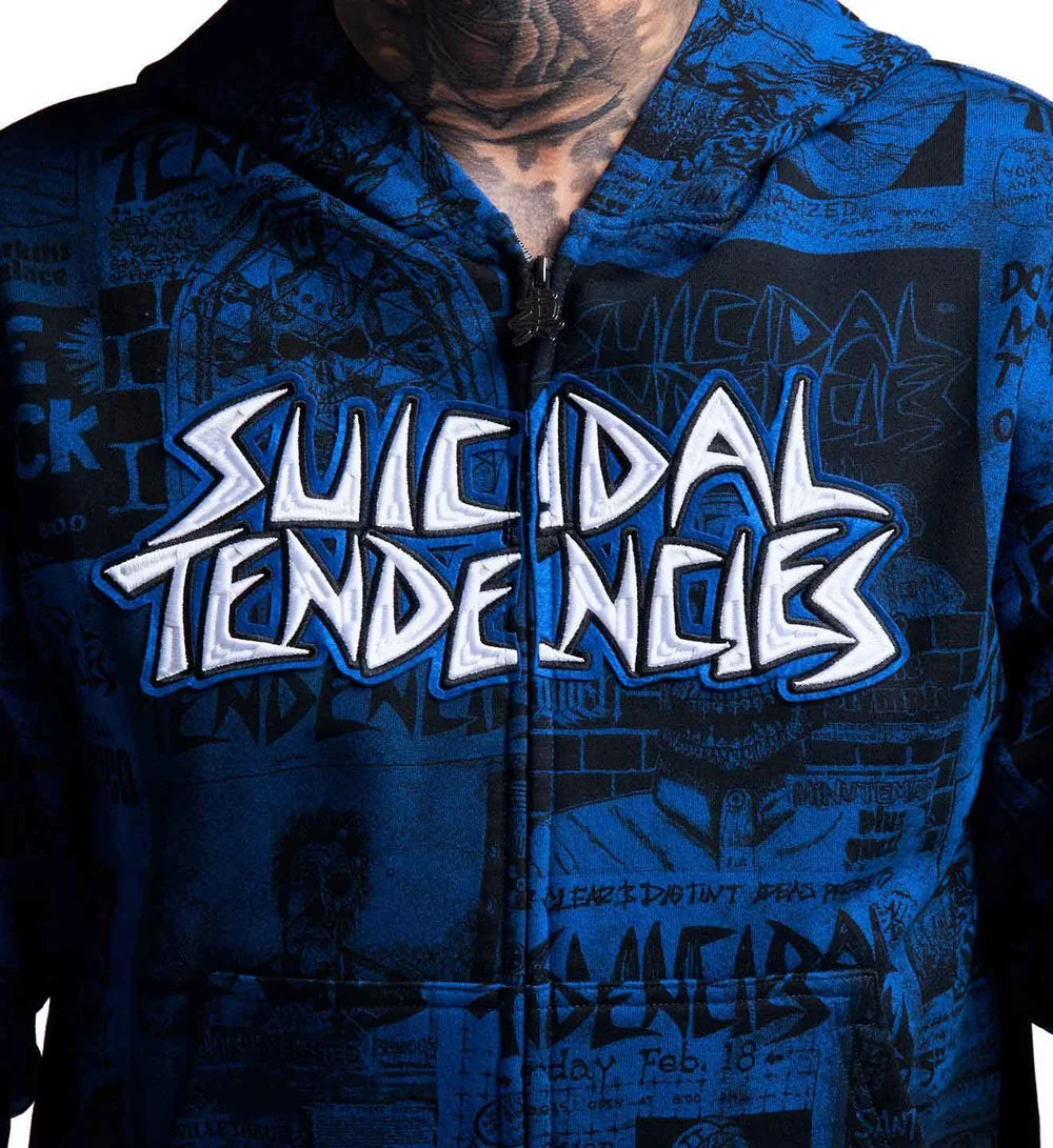 SULLEN X ST POSTED ZIP UP BLUE