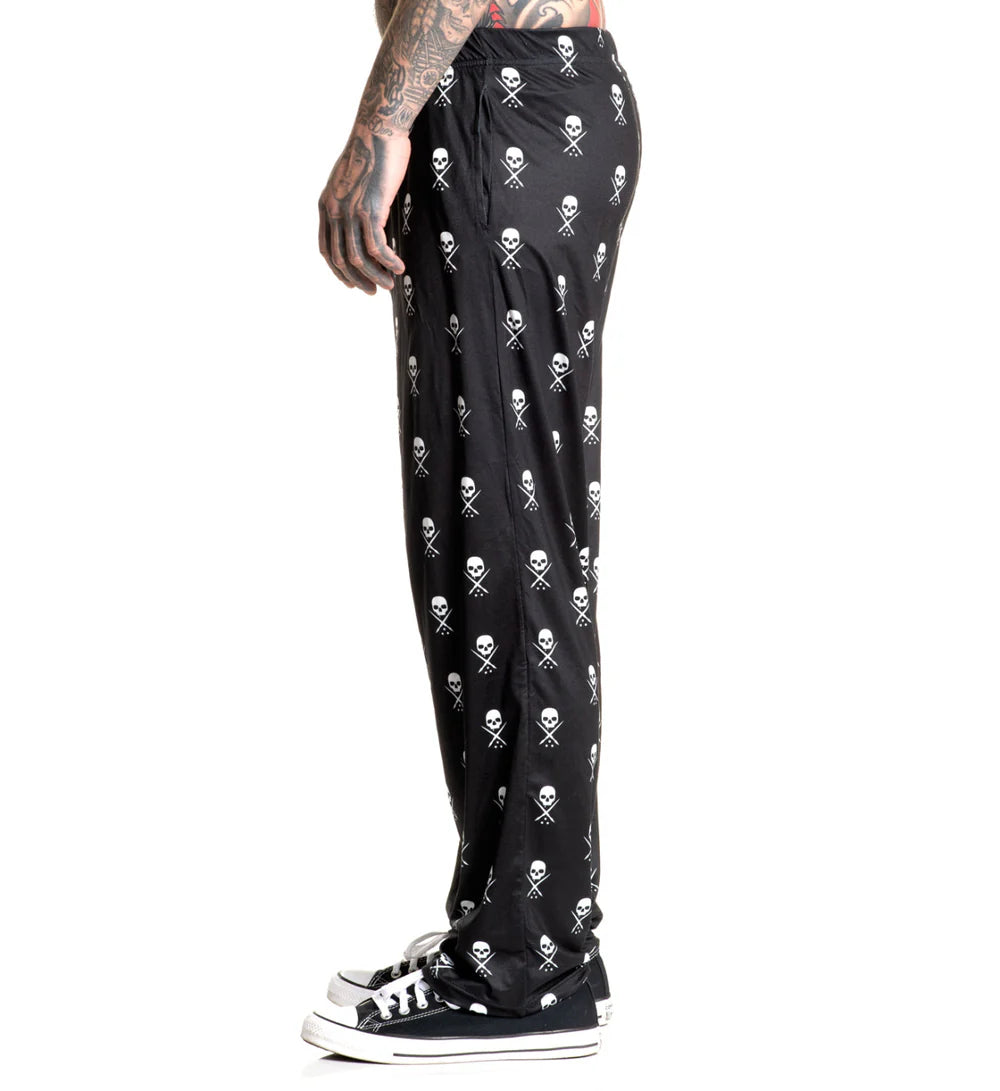 BADGE PAJAMA PANT - BLACK