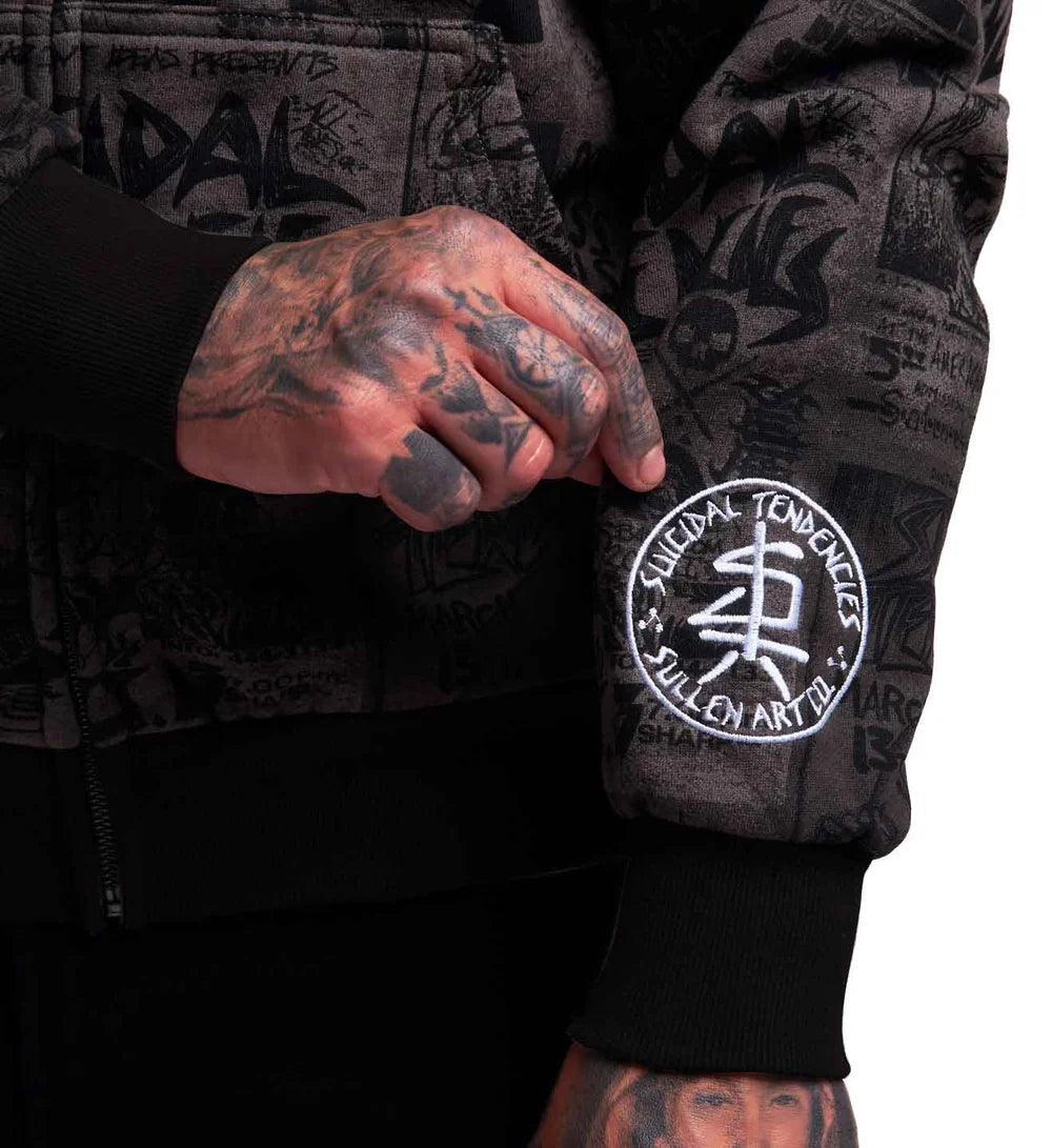 SULLEN X ST POSTED ZIP UP GREY