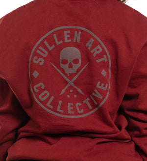 EVER CREW FLEECE MERLOT