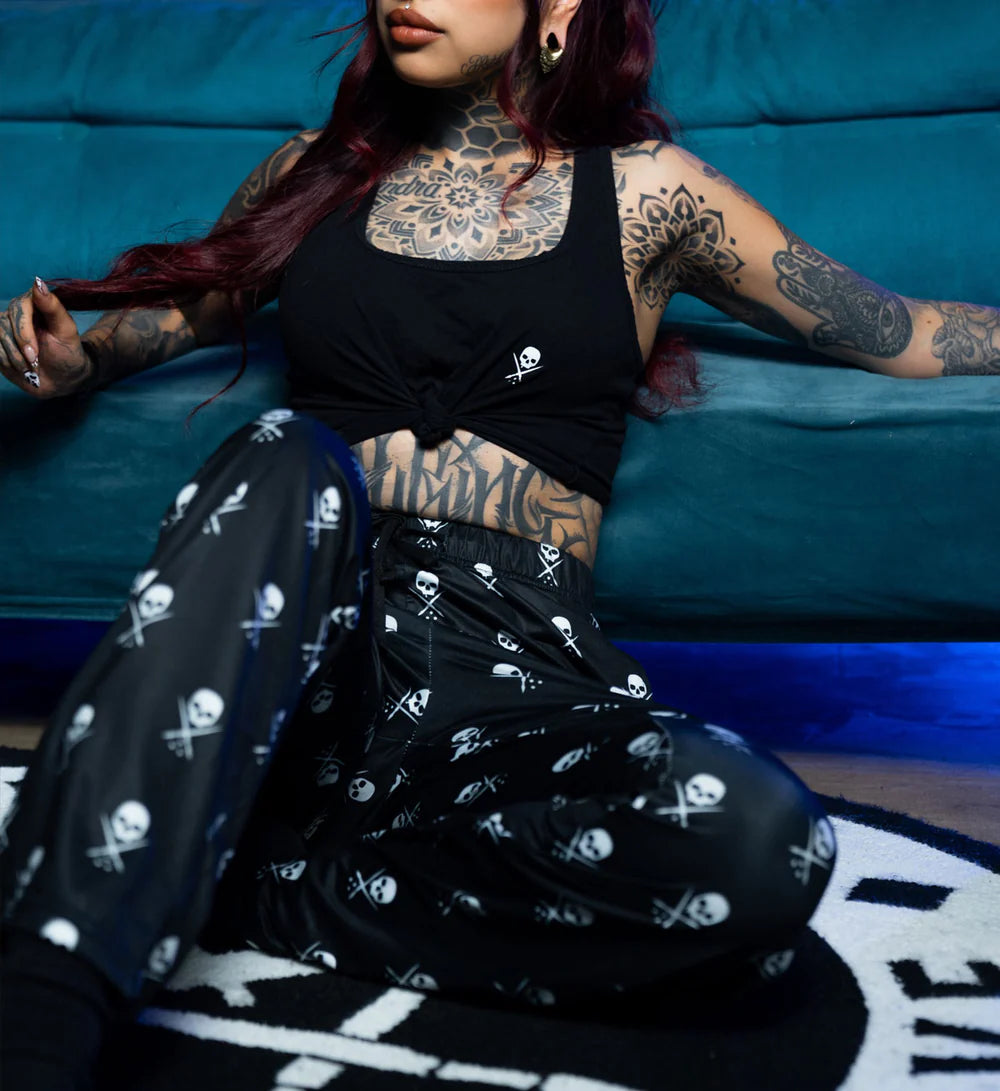 BADGE PAJAMA PANT - BLACK