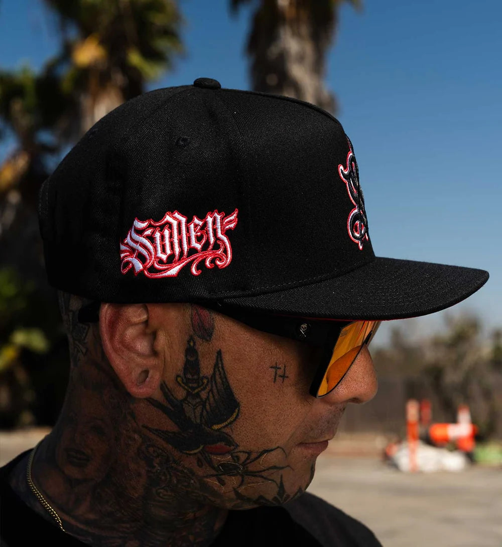 MAJORS SNAPBACK BLACK/RED