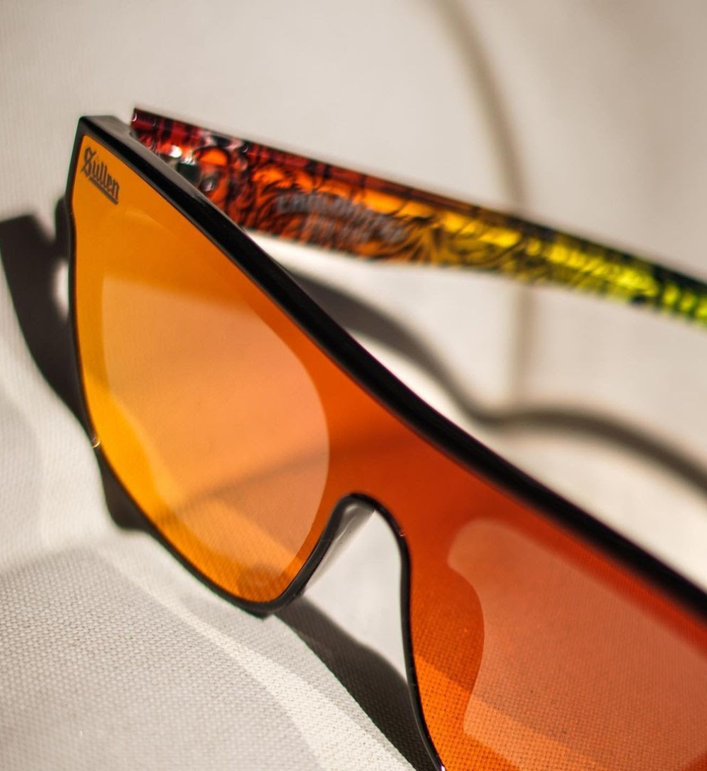 CHOLOHAFLYS GLASSES SHINY BLACK/RED