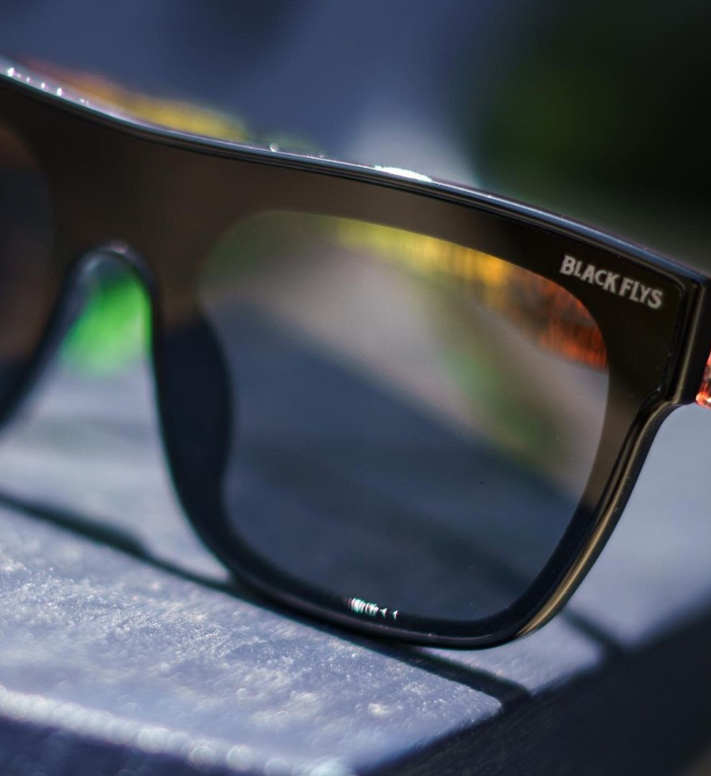 CHOLOHAFLYS GLASSES SHINY BLACK/SMOKE