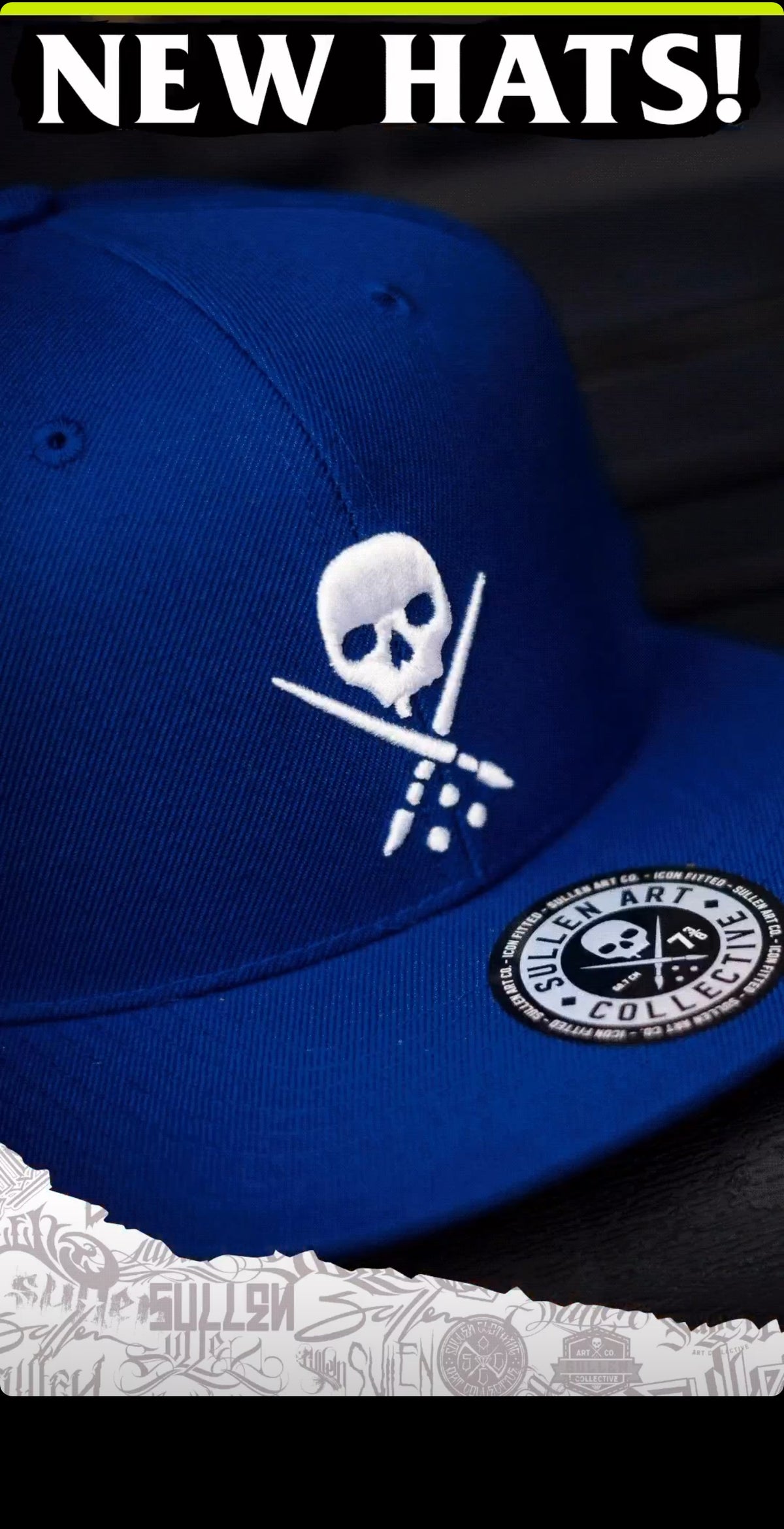 BADGE FITTED HAT ROYAL BLUE