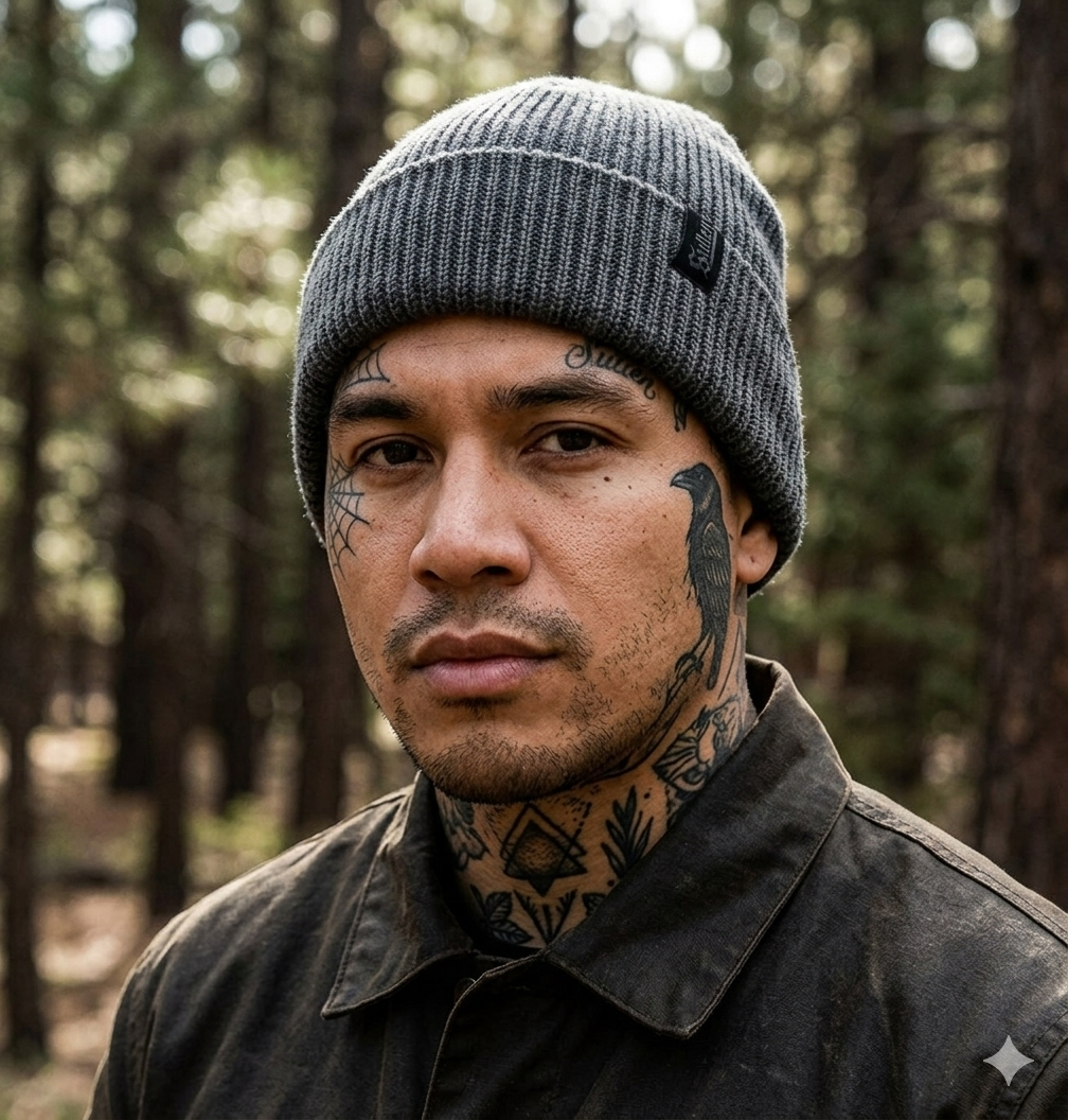 LINCOLN FLAG BEANIE DKGY