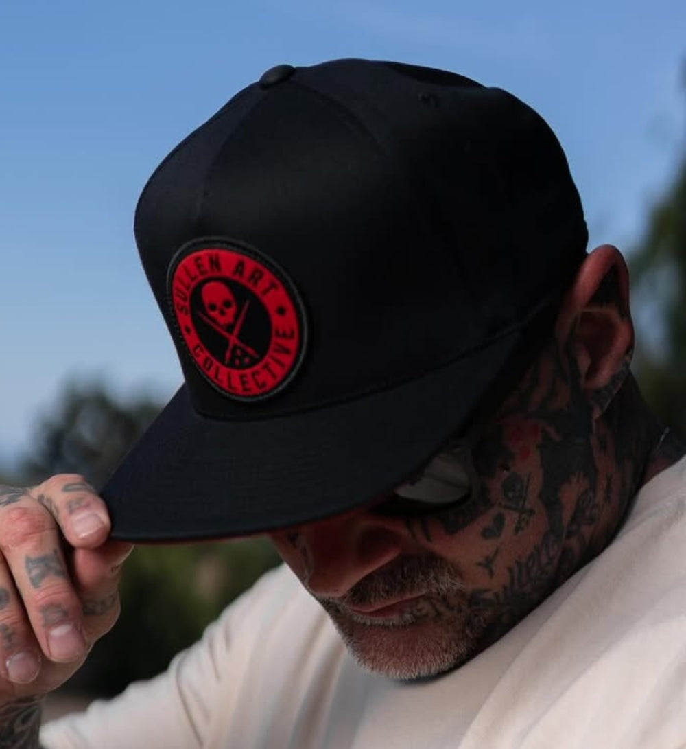 BOH FLAT SNAPBACK - BLACK/RED
