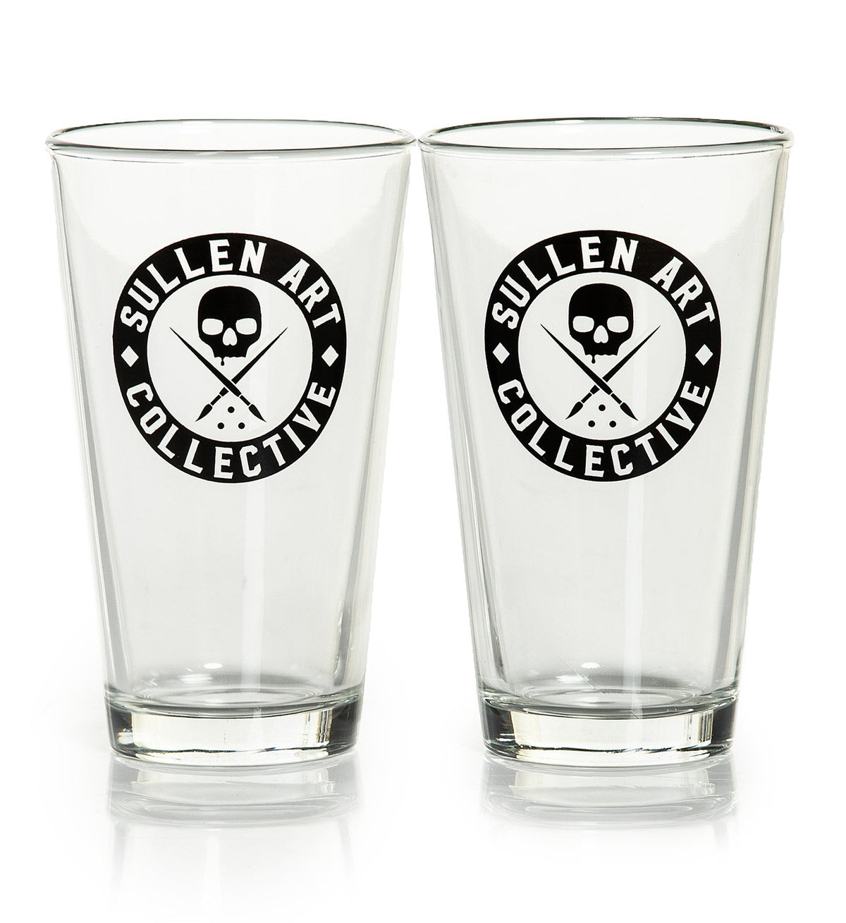 BADGE BEER GLASS SET OF 2
