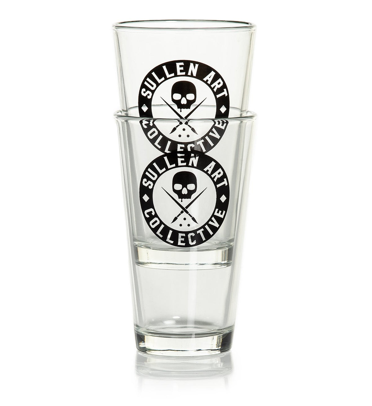 BADGE BEER GLASS SET OF 2