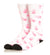 BADGED SOCKS 10" WHITE/PINK